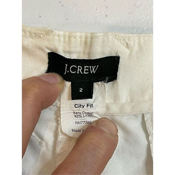 J. Crew women’s size 2 white linen blend pants - Picture 7 of 8